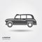 London car taxi vector illustration