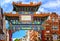 London Chinatown entrance gate, England