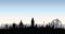 London city buildings silhouette. English urban landscape. London cityscape with landmarks. Travel Untied Kingdom skyline