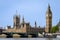 London city / England: Big Ben and Parliament building looking across river Thames