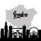 London city map with famous buildings tourism england landmarks