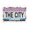 London City Skyline RUSTED VINTAGE GRUNGY PLATE SIGN