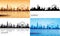 London city skyline silhouette set