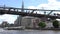 London Cityscape, Downtown View from Thames River, Ships and Boats Cruise POV