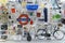 London, a collage of designs and inventions. design