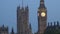 London Downtown Westminster Palace and Big Ben Clock in Twilight