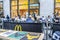 LONDON, ENGLAND- 24 August 2021: Animal Rebellion occupying McDonald`s in Leicester Square as part of XR`s UK Rebellion