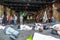 LONDON, ENGLAND- 24 August 2021: Extinction Rebellion playing dead in protest of climate change outside London Bridge Station