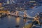 London, England - Aerial view of the world famous Tower Bridge