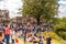 LONDON, ENGLAND - AUGUST 21, 2016: Tombmarker of Edmond Halley, Time Ball, 38-Inch Telescope Dome in Greenwich Park, London