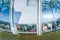 London, England, August 27th, 2019:Close up view capsules on the London Eye attraction ride at London, South Bank