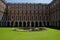 London, England, July 16th 2019: View of Hampton Court Palace courtyard with blue sky