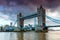 LONDON, ENGLAND - JUNE 15 2016: Tower Bridge in London in the late afternoon, England