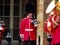 London, England /May 6th, 2014: Close-up of a Queen`s Royal Guard looking straight at the camera