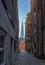 London, England, November 25, 2022: Picturesque Lovat Lane, a place to walk, with The Shard Tower visible at the end