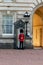 London, England - September 18, 2018: Queen Soldier Guard in Buckhingham Palace in London