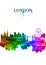 London England skyline Portrait Rainbow