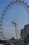 The London Eye with glass pods transporting tourists around the wheel, affords panoramic views over the City of London