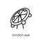 London eye icon. Trendy modern flat linear vector London eye icon on white background from thin line Architecture and Travel coll