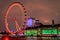 London eye at night from westminster bridge