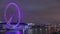 London Eye with a striking dynamic display,custom-designed for Lumiere London 2018,called Eye Love London.Time lapse video,4k,3840