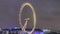 London Eye with a striking dynamic display,custom-designed for Lumiere London 2018,called Eye Love London.Time lapse video,4k,3840