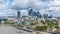 London Finance City Center and River Thames with office Skyscrapers