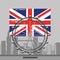 London flag british ferris wheel recreation landmark and buildings