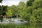 London, Great Britain -May 22, 2016: lake with a fountain in the St.Jamesâ€™s Park on a spring day