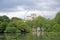 London, Great Britain -May 22, 2016: lake with a fountain in the St.Jamesâ€™s Park on a spring day