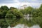 London, Great Britain -May 22, 2016: lake with a fountain in the St.Jamesâ€™s Park on a spring day