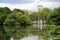 London, Great Britain -May 22, 2016: lake with a fountain in the St.Jamesâ€™s Park on a spring day