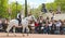 London, Great Britain -May 23, 2016: Mounted police near Buckingham Palace