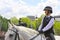 London, Great Britain -May 23, 2016: Mounted police near Buckingham Palace