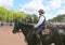 London, Great Britain -May 23, 2016: Mounted police near Buckingham Palace