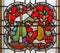 LONDON, GREAT BRITAIN - SEPTEMBER 14, 2017: The parable of Prodigal son on the stained glass in the church St. Michael Cornhill