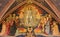 LONDON, GREAT BRITAIN - SEPTEMBER 15, 2017: The neo gothic Glory of Resurrected Jesus painting on the wood in church All Saints