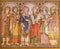 LONDON, GREAT BRITAIN - SEPTEMBER 15, 2017: The tiled mosaic of Old Testament patriarchs and person in church All Saints designed