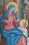 LONDON, GREAT BRITAIN - SEPTEMBER 17, 2017: The detail of Hl. Mary from the mosaic of Holy Family in St. Peter Italian church