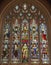 LONDON, GREAT BRITAIN - SEPTEMBER 17, 2017: The main  altar and the stained glass in church St. Michael, Chester square end of