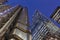 LONDON, GREAT BRITAIN - SEPTEMBER 18, 2017: The Leadenhall tower and Lloys building at dusk