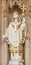 LONDON, GREAT BRITAIN - SEPTEMBER 18, 2017: The marble statue of St. Thomas of Canterbury in church Immaculate Conception