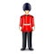 London guard on white vector