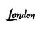 London - hand drawn lettering name of Great Britain capital.