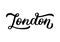 London - hand lettering