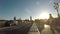 LONDON - JULY 2017: Timelapse of people and cars moving on Westminster Bridge in London with Big Ben in the background -