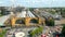 London Kings Cross and St Pancras Train stations from above - aerial view