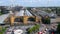 London Kings Cross and St Pancras Train stations from above - aerial view