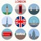 London landmarks & symbols - vector