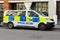 London Metropolitan Police van in high visibility colors